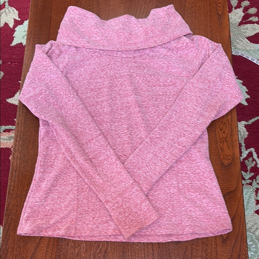 Athleta Pink Cowl Neck Sweater Large